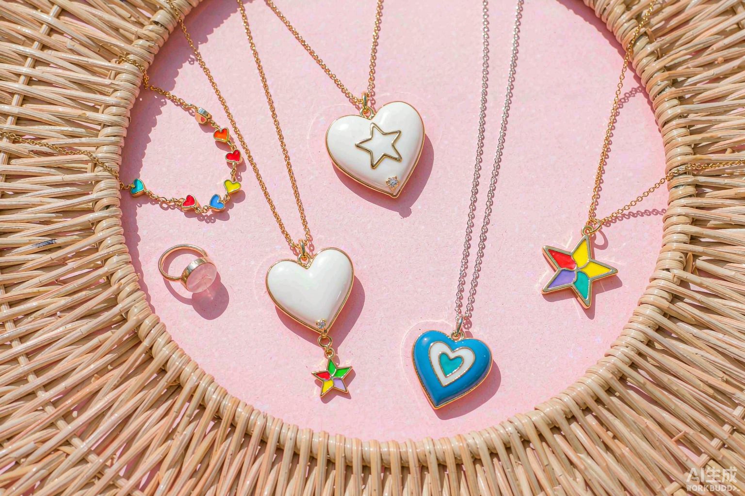 Charm flat lay